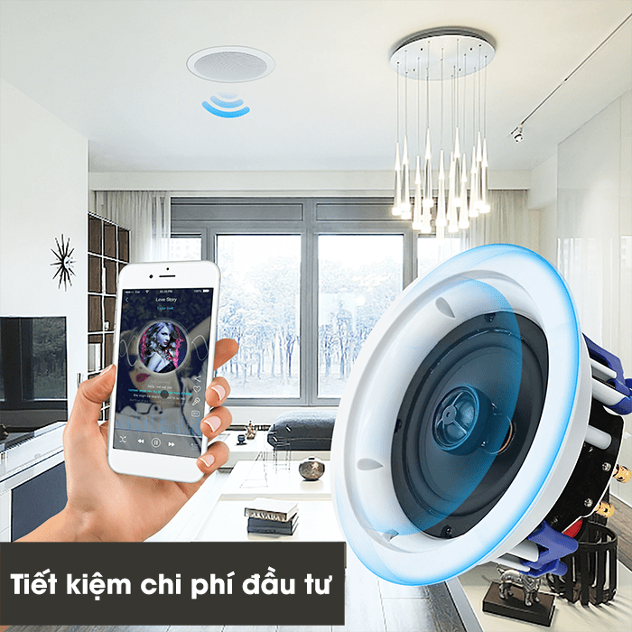 Đầu tư loa âm trần khá tiết kiệm Đầu tư loa âm trần khá tiết kiệm