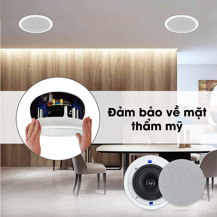 Sử dụng loa âm trần cực kỳ đảm bảo thẩm mỹ Sử dụng loa âm trần cực kỳ đảm bảo thẩm mỹ